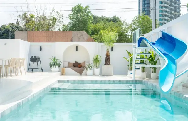 White Villa - Pool Area View