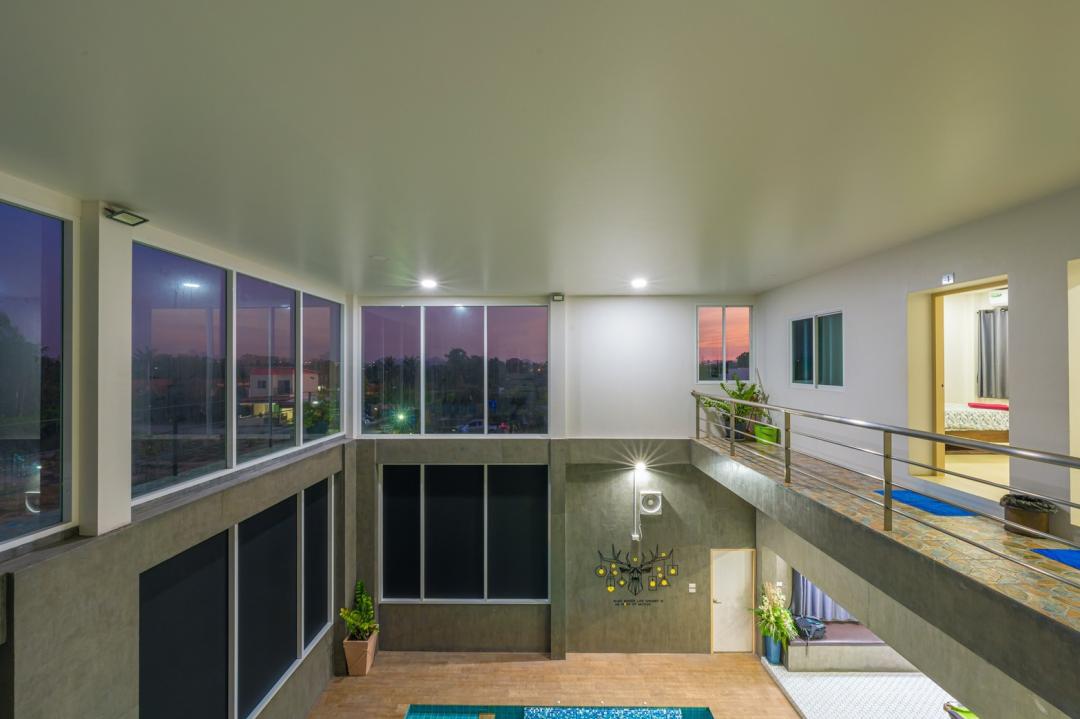 Glass House B4 - Pool Area View