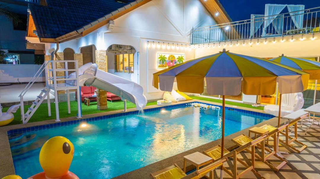 October - Pool Area View