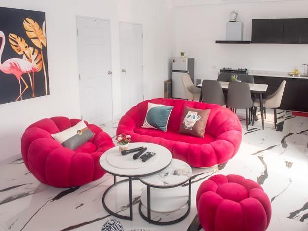 Pink & White - Bedroom View
